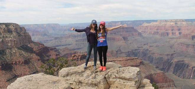 MAP Austauschschüler vor dem Grand Canyon in den USA